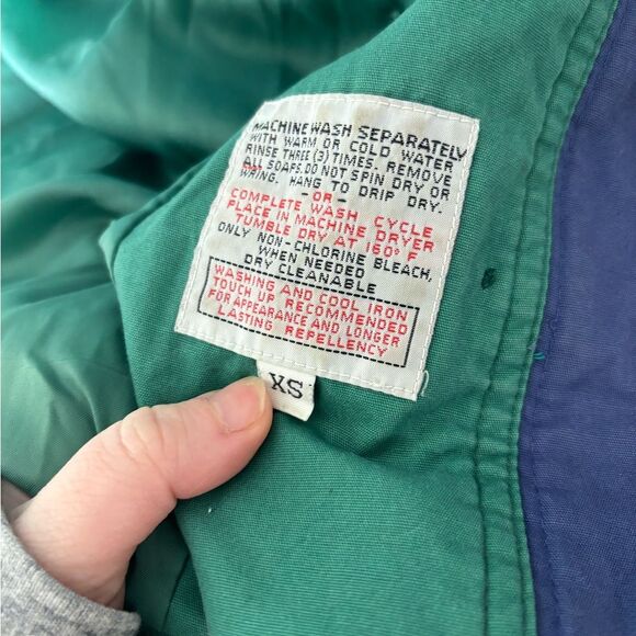 London Fog XS 90s vintage green zip up neon windbreaker jacket XS womens zip up - Picture 4 of 4